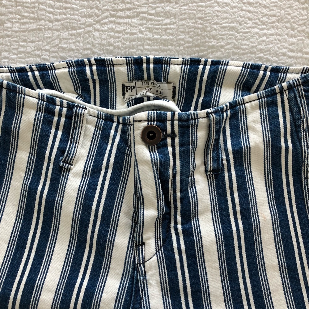 Free People Stripe bell bottoms